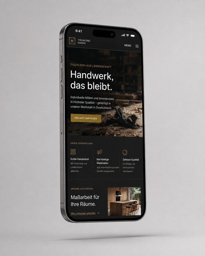 Website-Design für Handwerksbetriebe